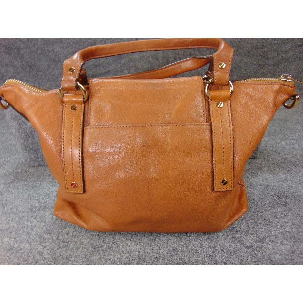 Michael Kors Hamilton Satchel Tan‎ Leather Gold Padlock Luxury Boho Chic Bag
